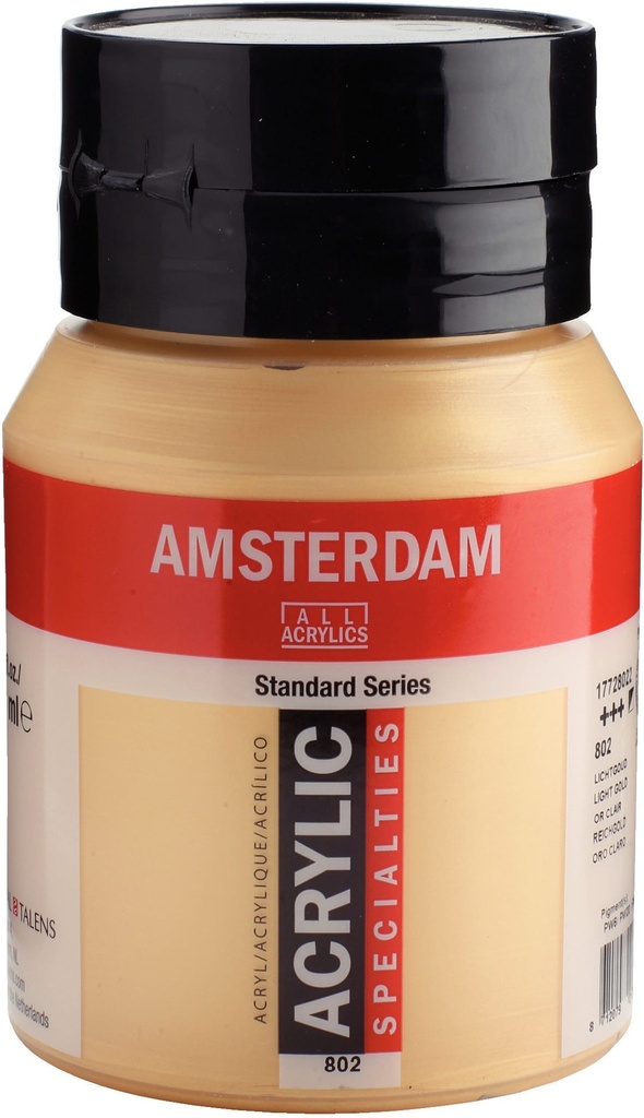 Amsterdam Standard Series Acrylic Jar 500 ml Light Gold 802