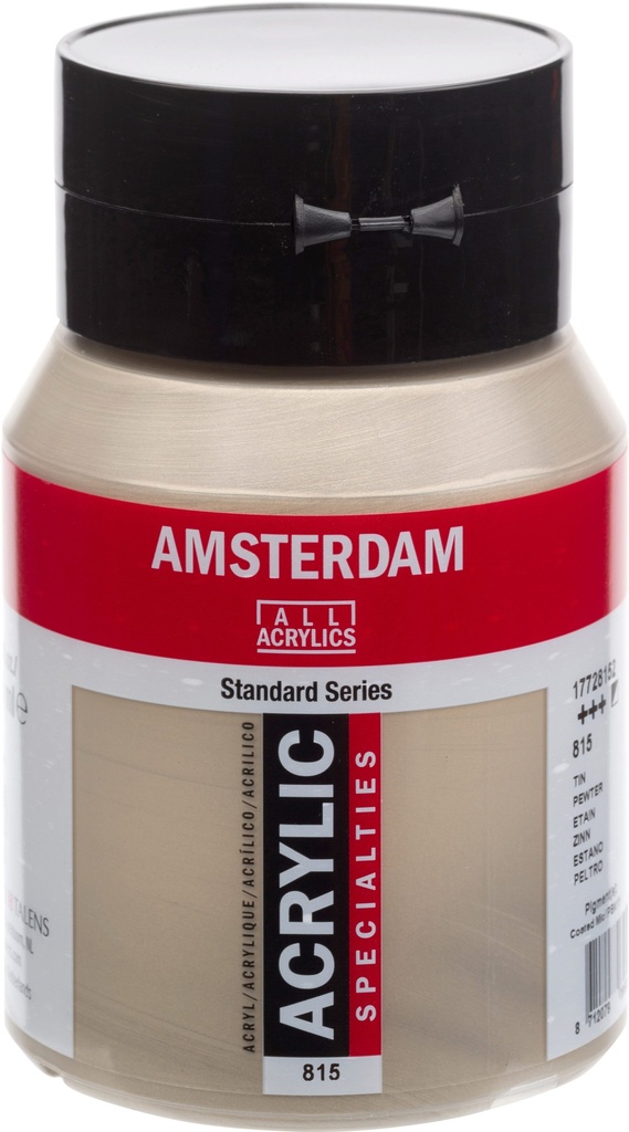 Amsterdam Standard Series Acrylic Jar 500 ml Pewter 815