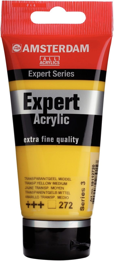 Amsterdam Expert Series Acrylic Tube 75 ml Transparent Yellow Medium 272