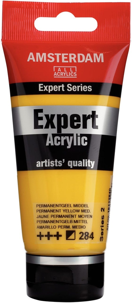 Amsterdam Expert Series Acrylic Tube 75 ml Permanent Yellow Medium 284