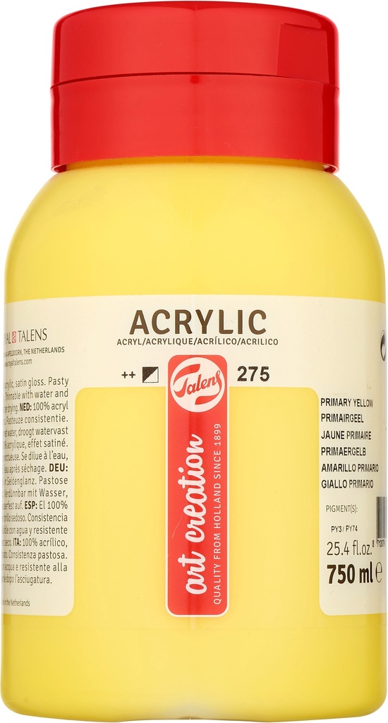 TAC ACRYL 750ML PRIM.YELLOW
