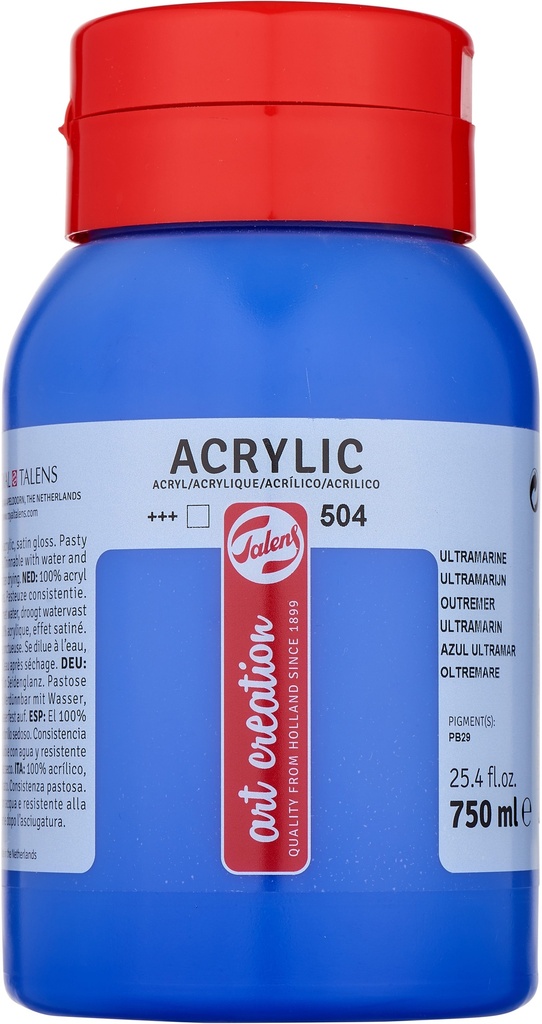Talens Art Creation Acrylic color Jar 750 ml Ultramarine 504