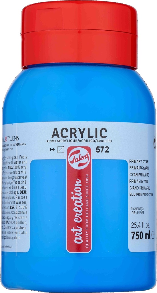 Talens Art Creation Acrylic color Jar 750 ml Primary Cyan 572