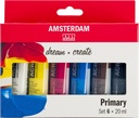 Amsterdam Standard Series acrylic paint primary set | 6 x 20 ml