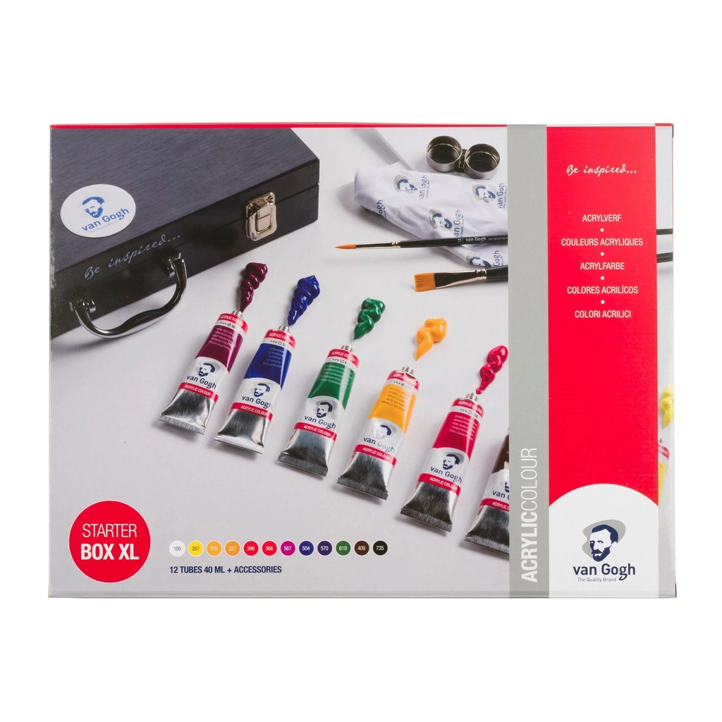 Acrylic Set STARTER BOX XL 12X40ML+ACC Van Gogh