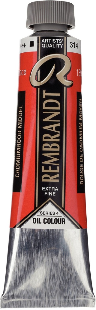Rembrandt Oil color Tube 40 ml Cadmium Red Medium 314