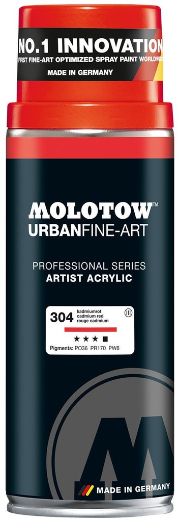 Spray UFA Artist Acrylic 400ml #304 Cadmium Red Molotow