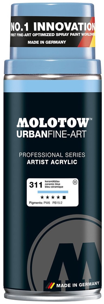 Spray UFA Artist Acrylic 400ml #311 Ceramic Blue Molotow