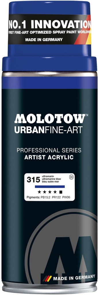 Spray UFA Artist Acrylic 400ml #315 Ultramarine Blue Molotow