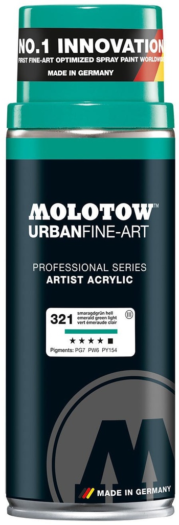 Spray UFA Artist Acrylic 400ml #321 Emerald Green Light Molotow