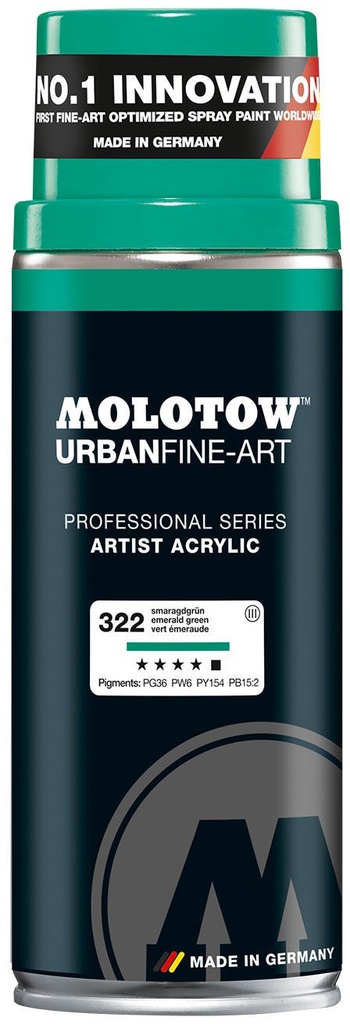 Spray UFA Artist Acrylic 400ml #322 Emerald Green Molotow