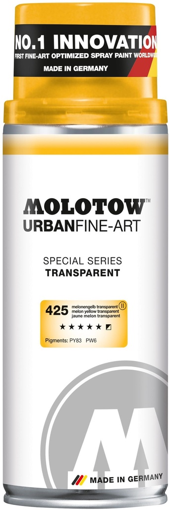 Spray UFA Transparent 400ml #425 Melon Yellow Transparent Molotow