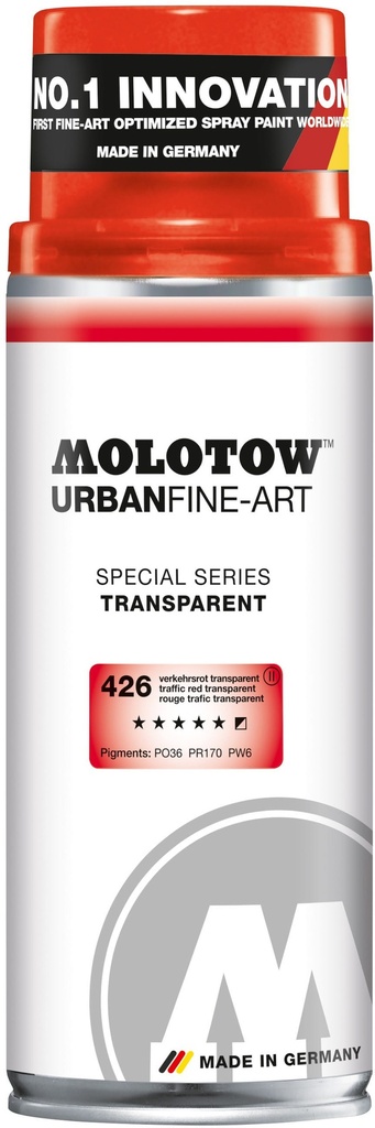 Spray UFA Transparent 400ml #426 Traffic Red Transparent Molotow