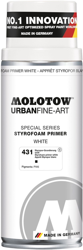Spray UFA Styrofoam Primer 400ml #431 Styrofoam Primer Molotow