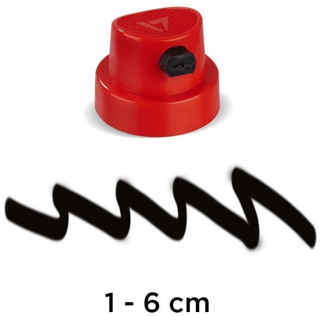 Spray Cap Flat Jet Artist 2 Red/Black Polybag 100 Pcs. Molotow