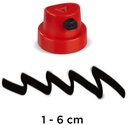 Spray Cap Flat Jet Artist 2 Red/Black Polybag 100 Pcs. Molotow