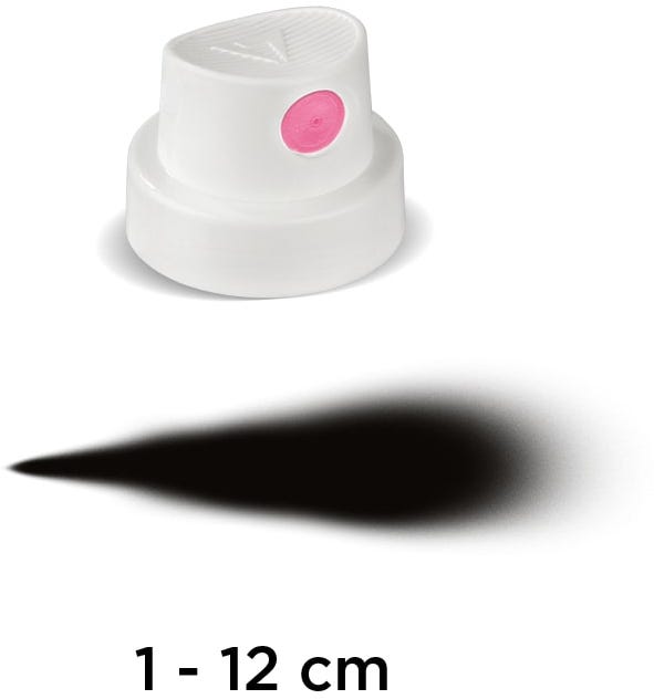 Spray Cap Super Fat White/Pink Polybag 10 Pcs. Molotow
