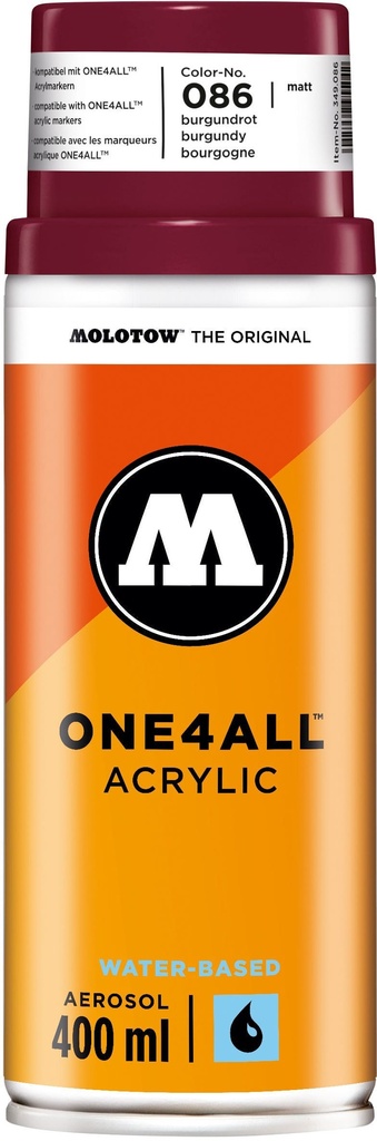 Spray One4All Acrylic 400ml #086 Burgundy Molotow