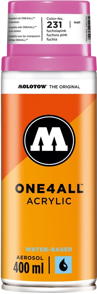 Spray One4All Acrylic 400ml #231 Fuchsia Pink Molotow