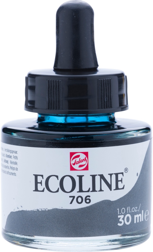 Ecoline Liquid Watercolor Bottle 30 ml Deep Grey 706