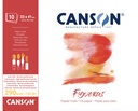 Pad Canson Figueras 10 SH 33X41 290G White Canvas Texture Glued On Short Side