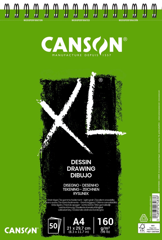 Dessin Pad A4 Spiral 50Sh Canson XL® 160G
