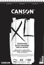 DESSIN Pad A3 Spiral 40Sh Canson XL® 150G Black