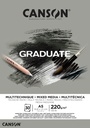 Pad Canson GRaduate Mixed Media GRey Paper A5 220GSM 30SH