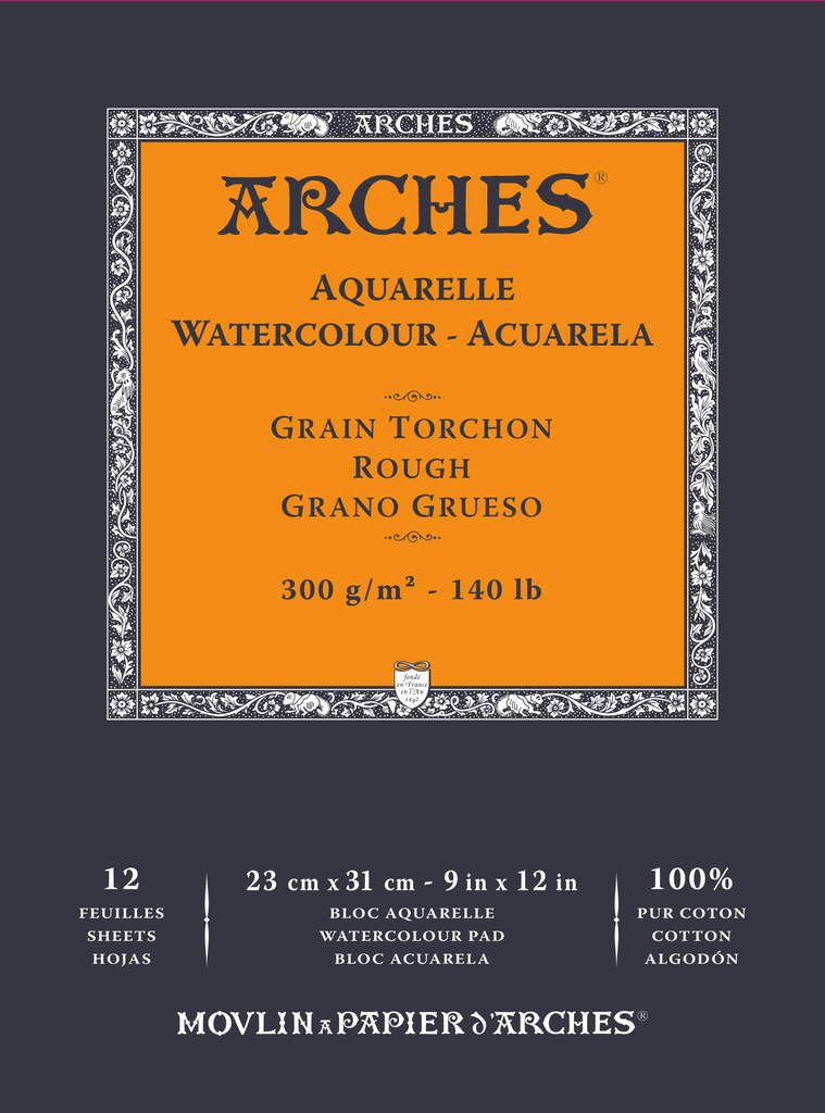 Arches Watercolour Rough Natural White 300 GSM, 23X 31 12Sheet