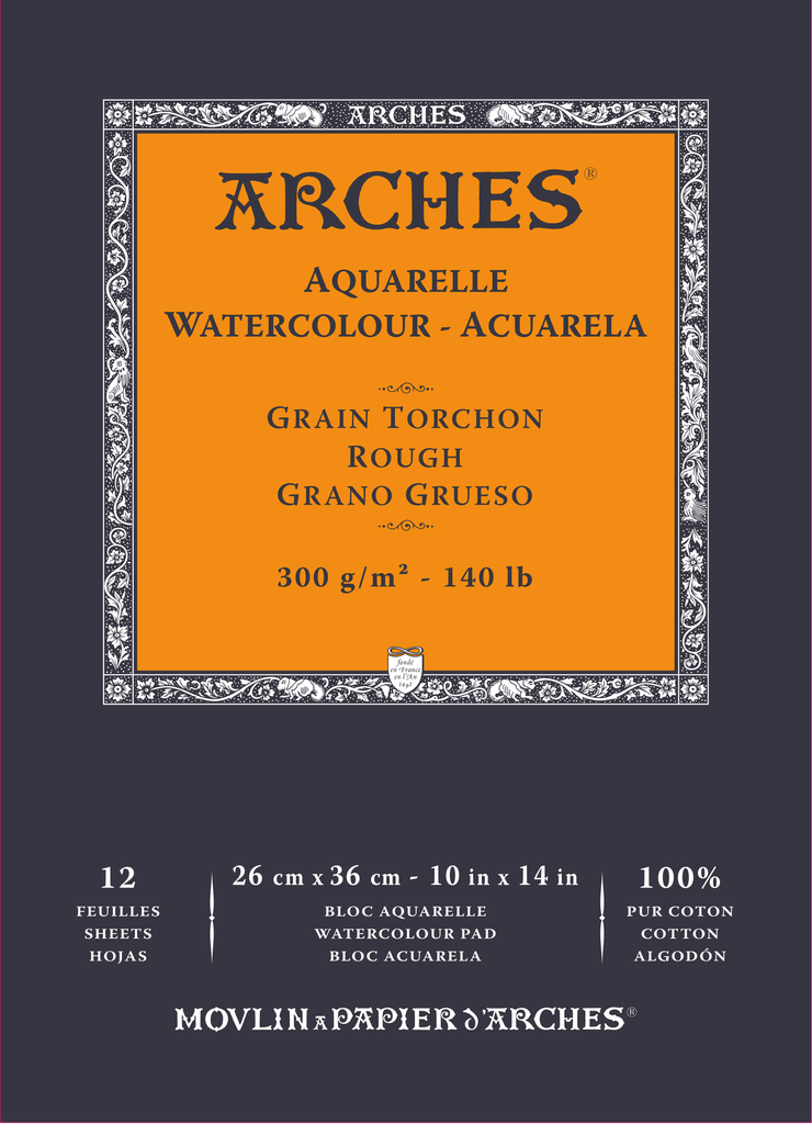 Arches Watercolour Rough Natural White 300 GSM, 26 X 36 12Sheet
