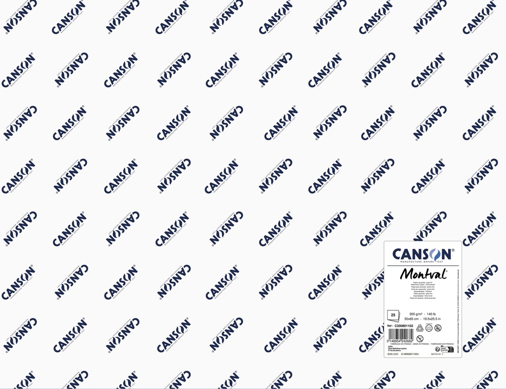 SH Aquarelle Montval 50X65 300G Cold Pressed Natural White