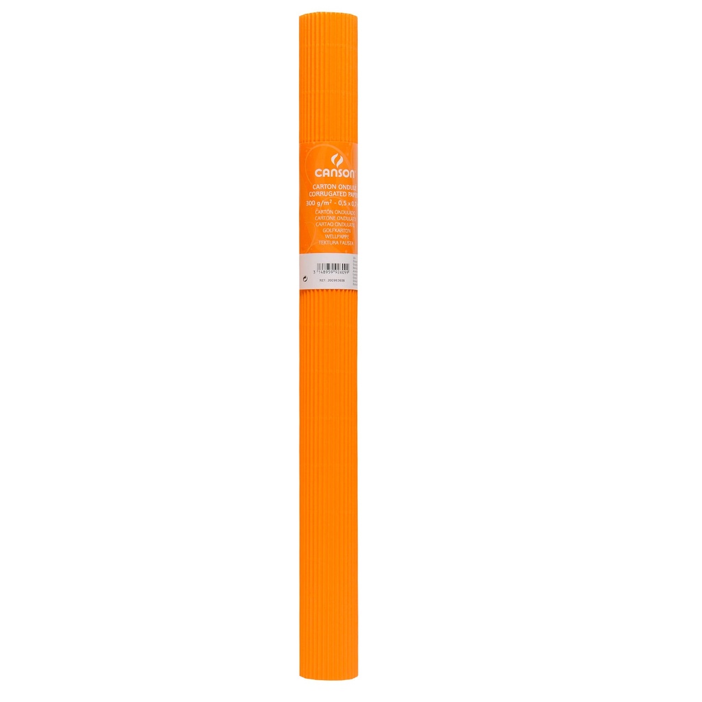 Rl Corrugated Cardboard Canson 50X70Cm 300GSM Orange 58