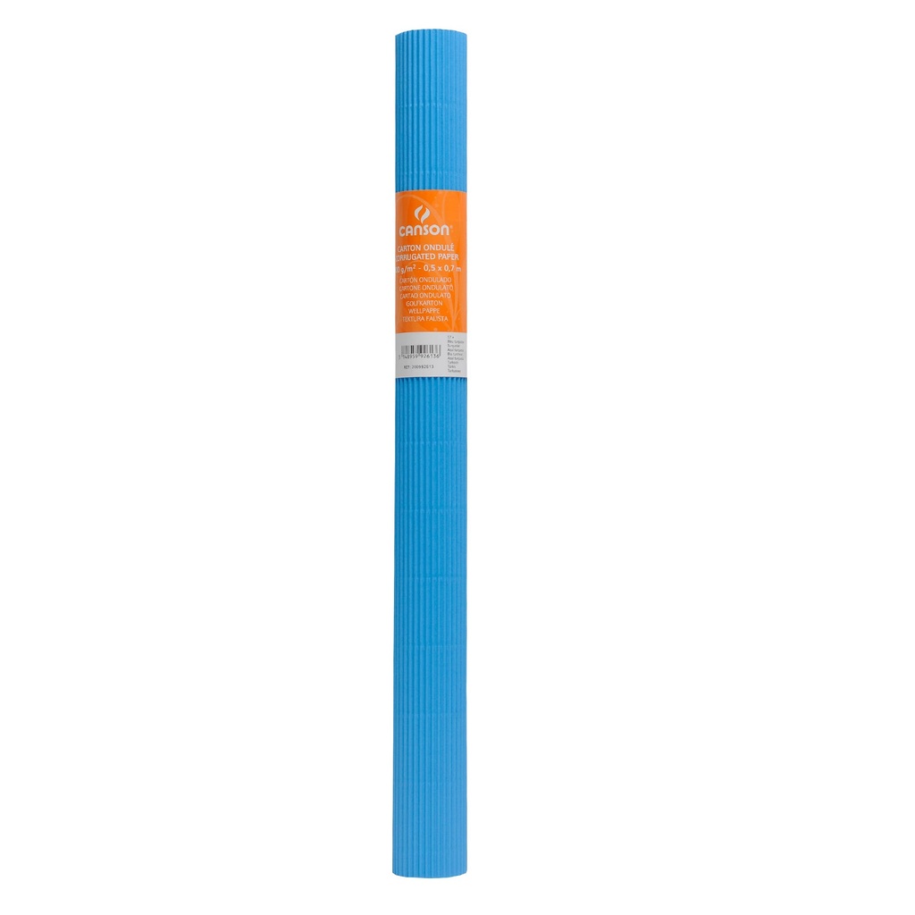 Rl Corrugated Cardboard Canson 50X70Cm 300GSM Turquoise Blue 57