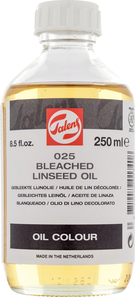 Talens Bleached Linseed Oil 025 Bottle 250 ml