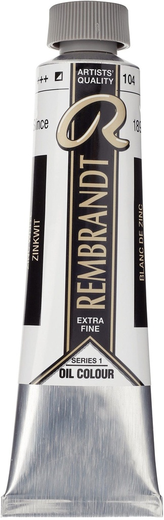 Rembrandt Oil color Tube 40 ml Zinc White (Safflower Oil) 104