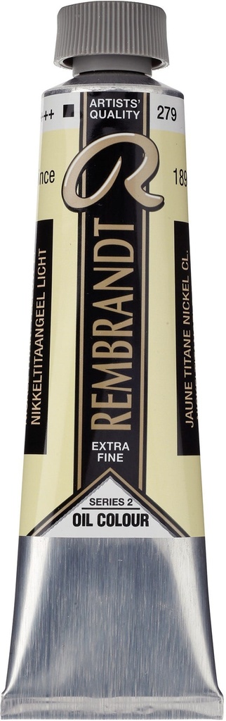 Rembrandt Oil color Tube 40 ml Nickel Titanium Yellow Light 279