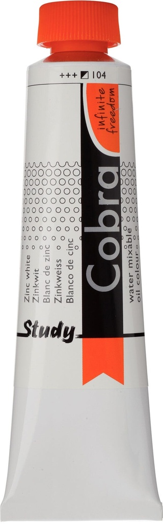 Cobra Study Water Mixable Oil color Tube 40 ml Zinc White 104