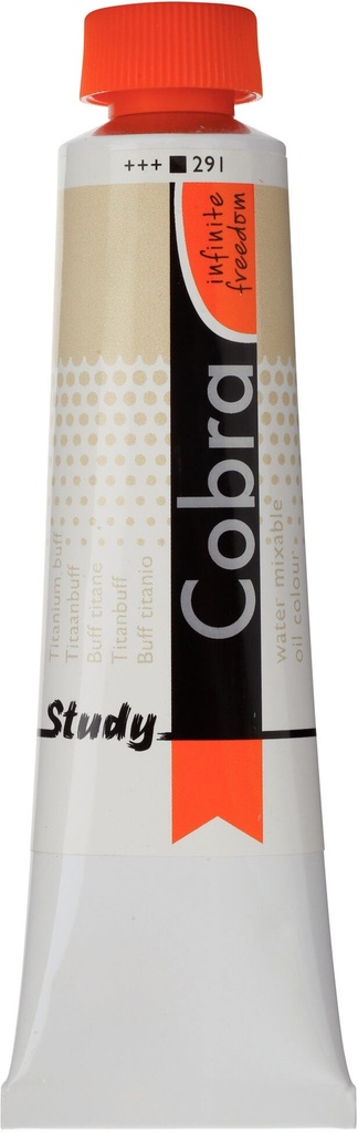 Cobra Study Water Mixable Oil color Tube 40 ml Titanium Buff 291