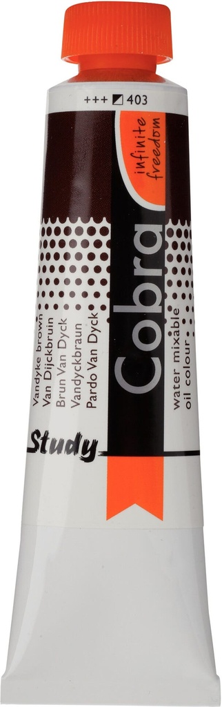 Cobra Study Water Mixable Oil color Tube 40 ml Vandyke Brown 403