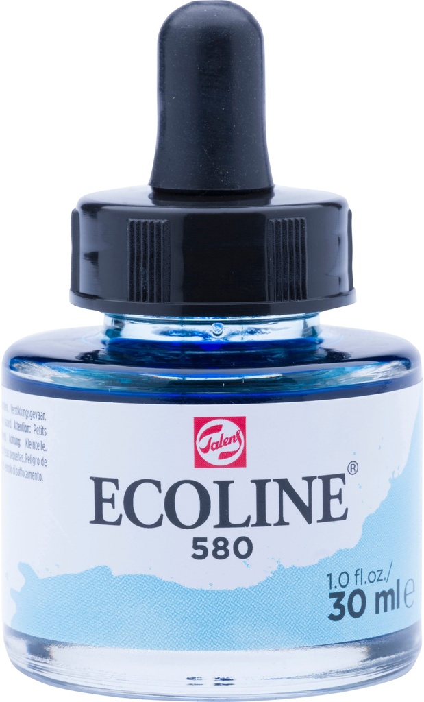 Ecoline Liquid Watercolor Bottle 30 ml Pastel Blue 580