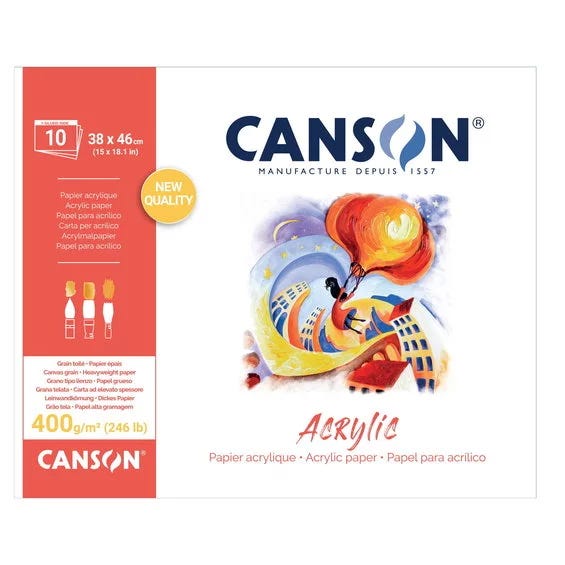 Pad Glued On Short Side Cansonâ® Acrylic 10 Sh 38X46