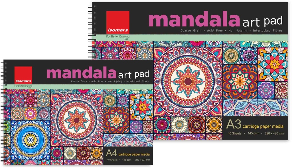 Mandala Art Pad - A4 - 40 Sheets - 145gsm