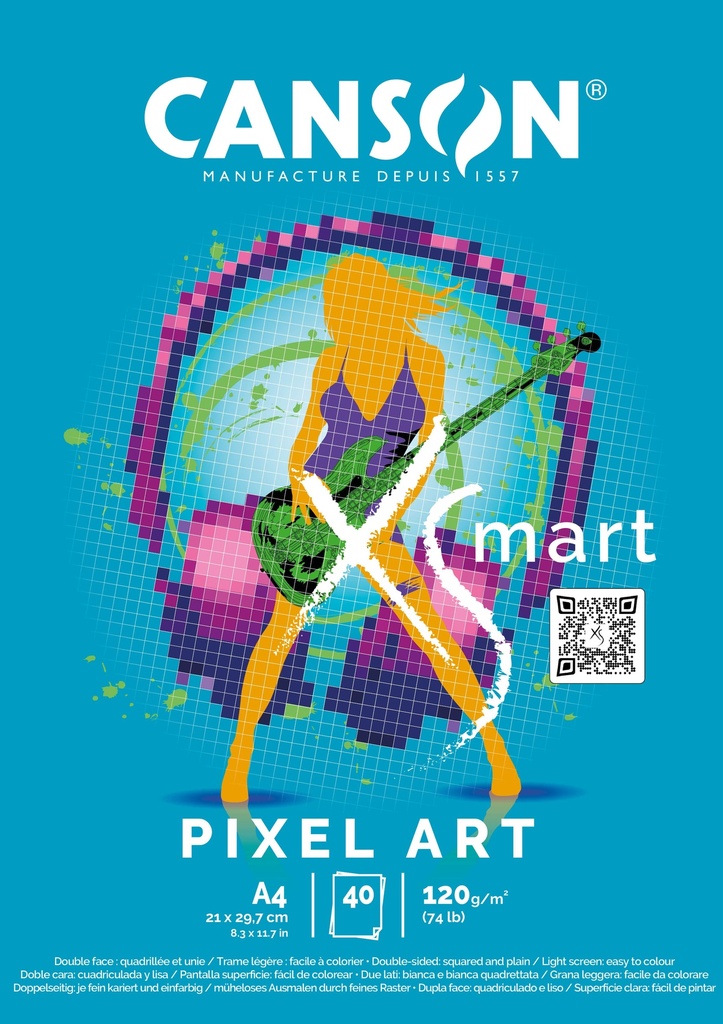 Pad Xs'Mart A4 40SH 120GSM Pixel Art