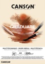 Pad Canson GRaduate Mixed Media Natural Paper A5 220GSM 30SH