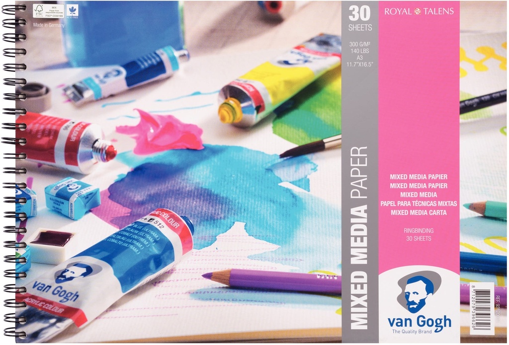 Van Gogh Mixed media paper | 42 x 29.7 cm (A3), 300 g, 30 sheets