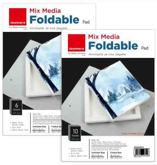 Mix Media Folder Pad - 18 x 25cm - Pack of 6 Sheets