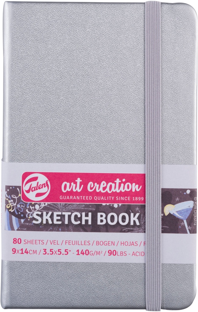 Talens Art Creation Sketchbook Shiny Silver | 9 x 14 cm, 140 g, 80 sheets