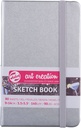 Talens Art Creation Sketchbook Shiny Silver | 9 x 14 cm, 140 g, 80 sheets