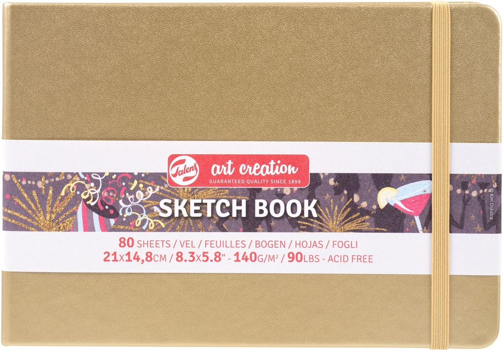 Talens Art Creation Sketchbook White Gold | 21 x 14.8 cm, 140 g, 80 sheets