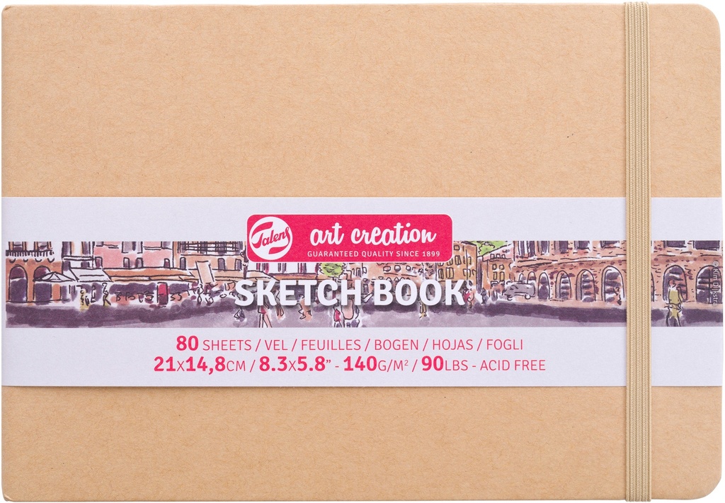 Talens Art Creation Sketchbook Kraft paper cover | 21 x 14.8 cm, 140 g, 80 sheets